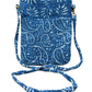 Natural Indigo Block Print Passport Bag