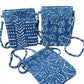 Natural Indigo Block Print Passport Bag