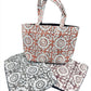 Flower Block Print Market Bag