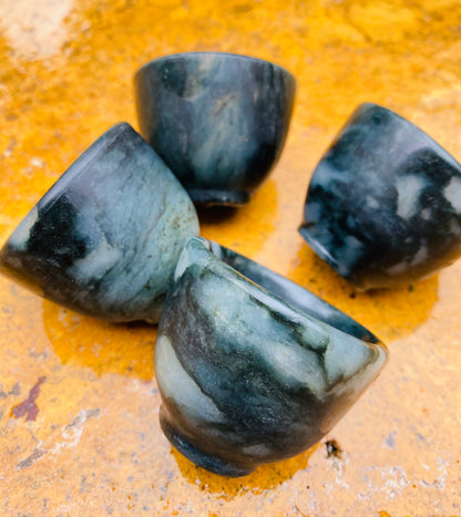 Burmese Jade Tea Cups or offering Bowls