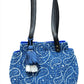 Natural Indigo Block Print Tassel Bag