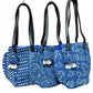 Natural Indigo Block Print Tassel Bag