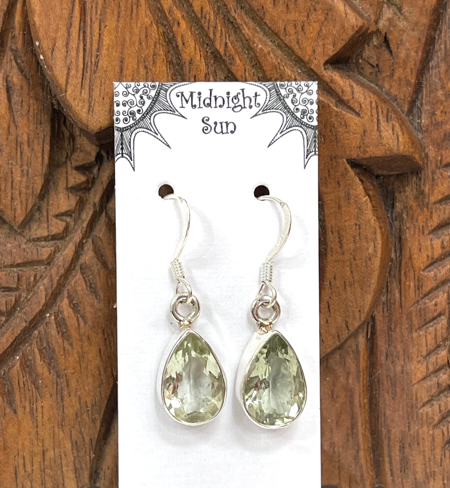 Green Amethyst Sterling Silver Earrings