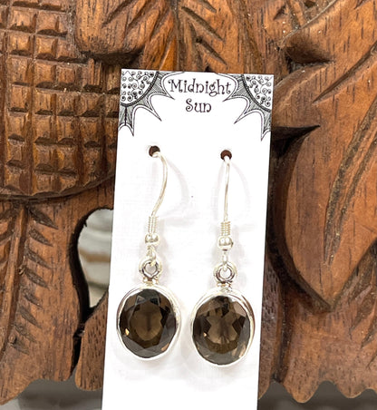 Smoky Quartz Sterling Silver Earrings
