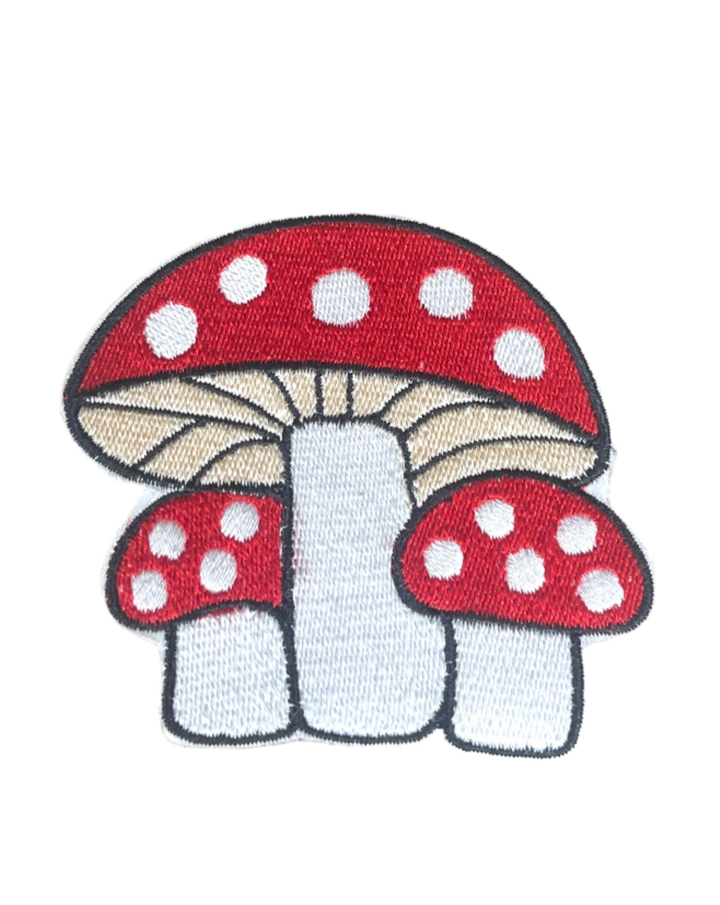 Hand Embroidered Mushroom Patches