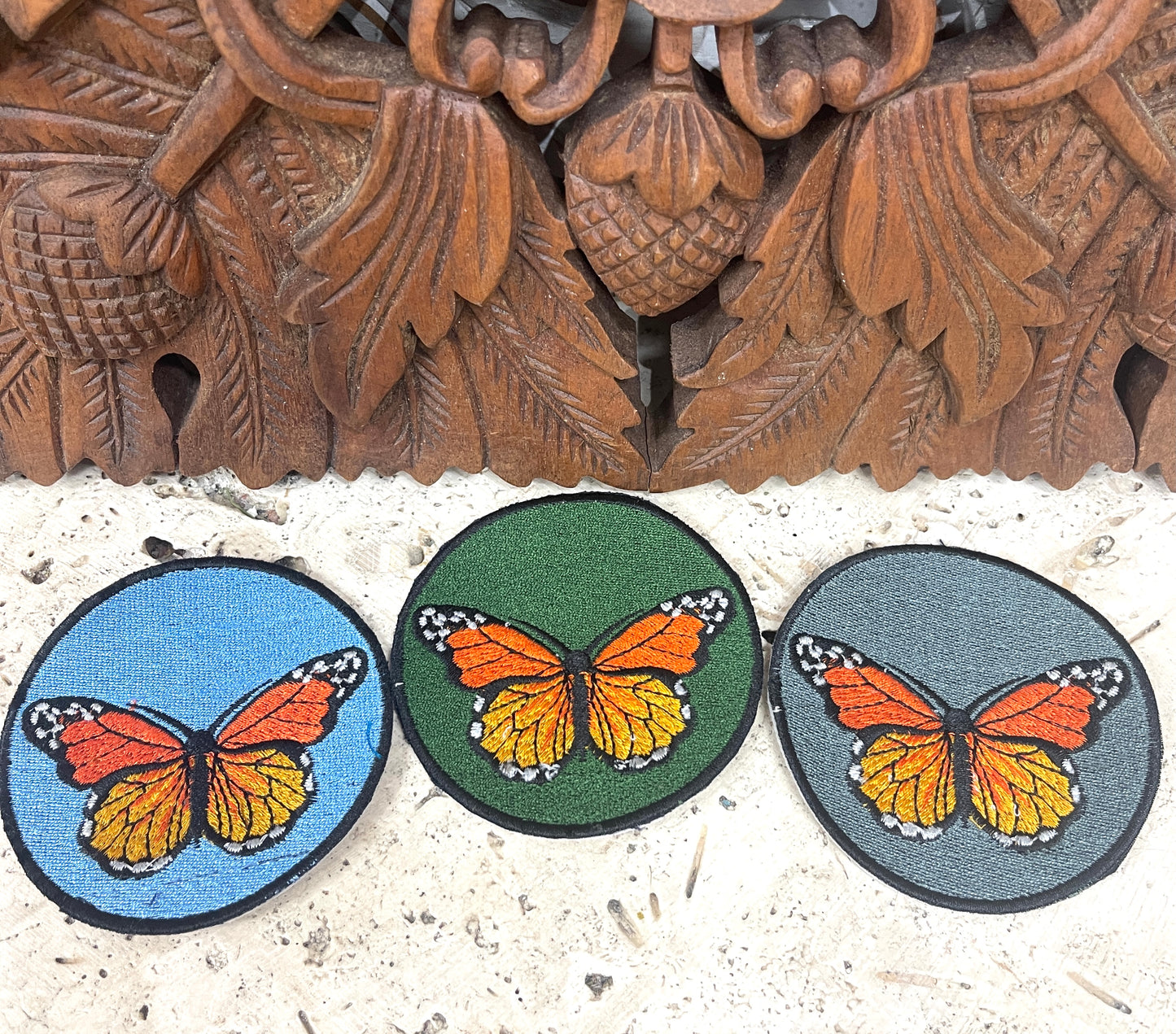 Hand Embroidered Butterfly Patches – Midnight Sun