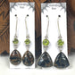 Sterling Multicolor Pietersite & Peridot Earrings