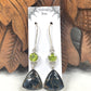 Sterling Multicolor Pietersite & Peridot Earrings