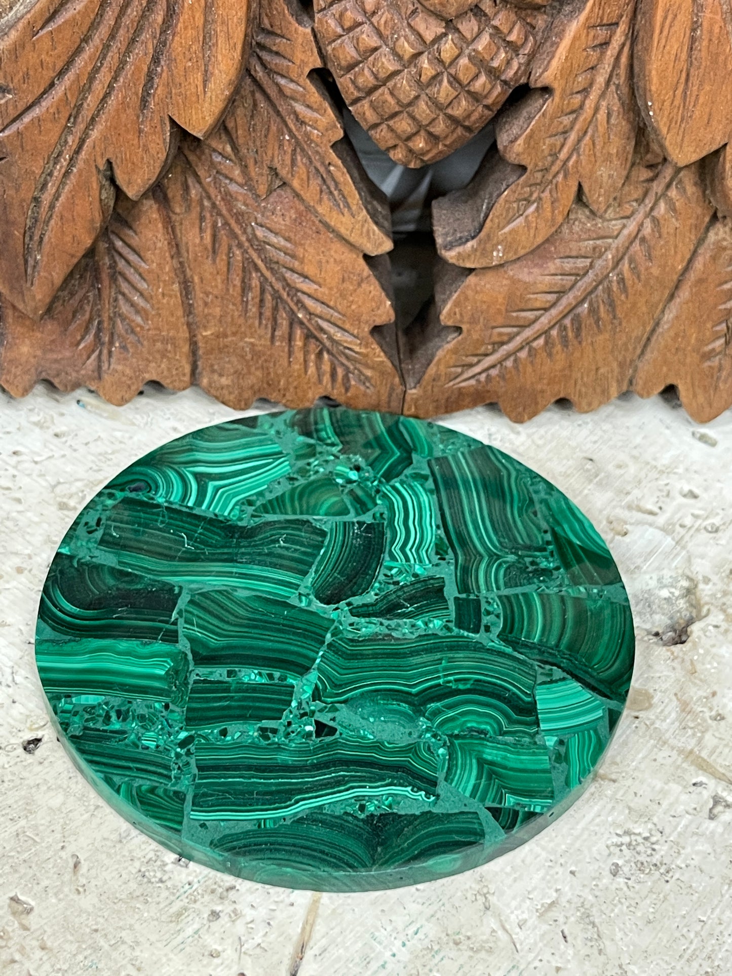 Malachite Coasters or Cleansing tiles from Africa