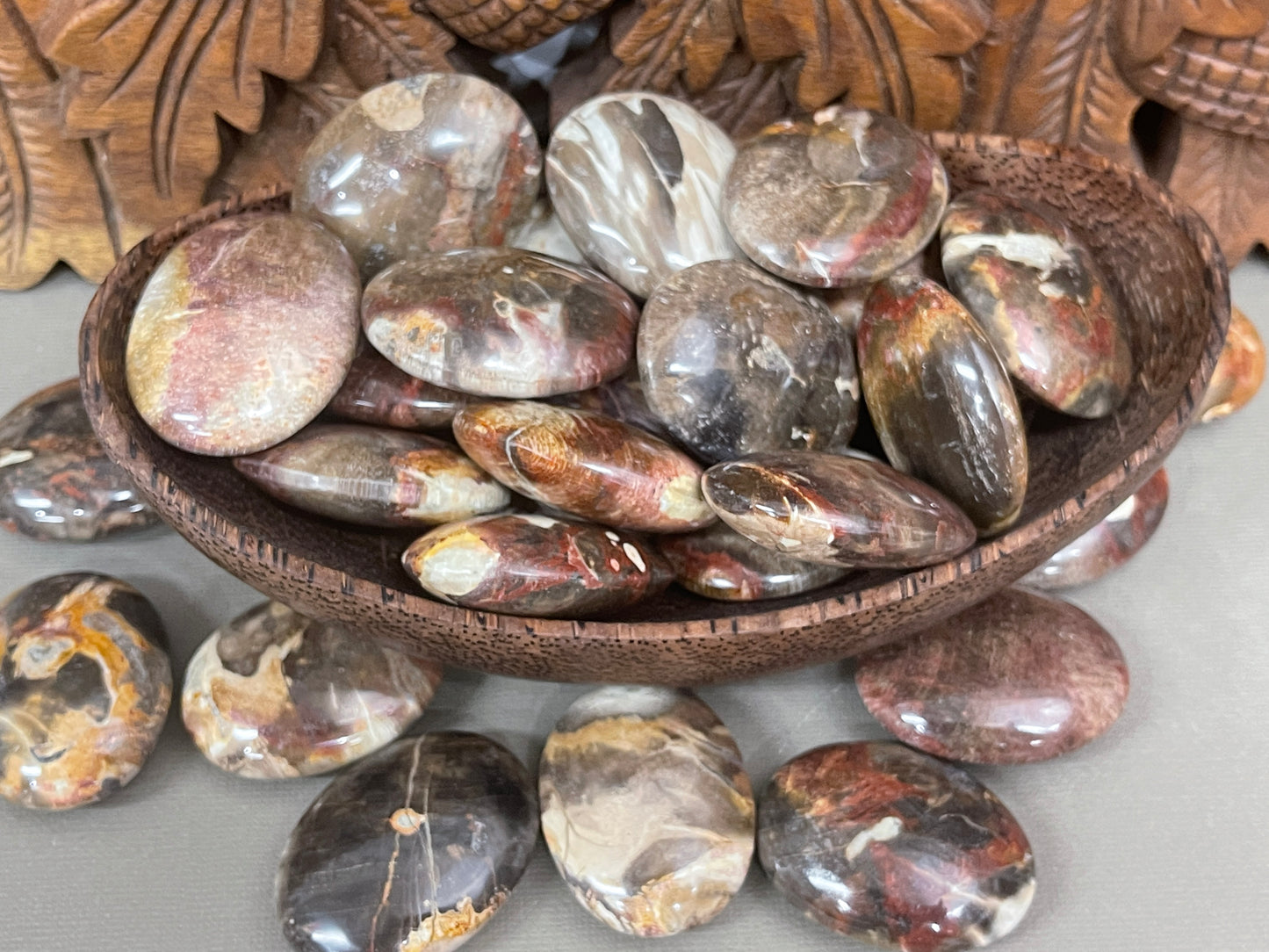 Petrified Wood Palm Stones