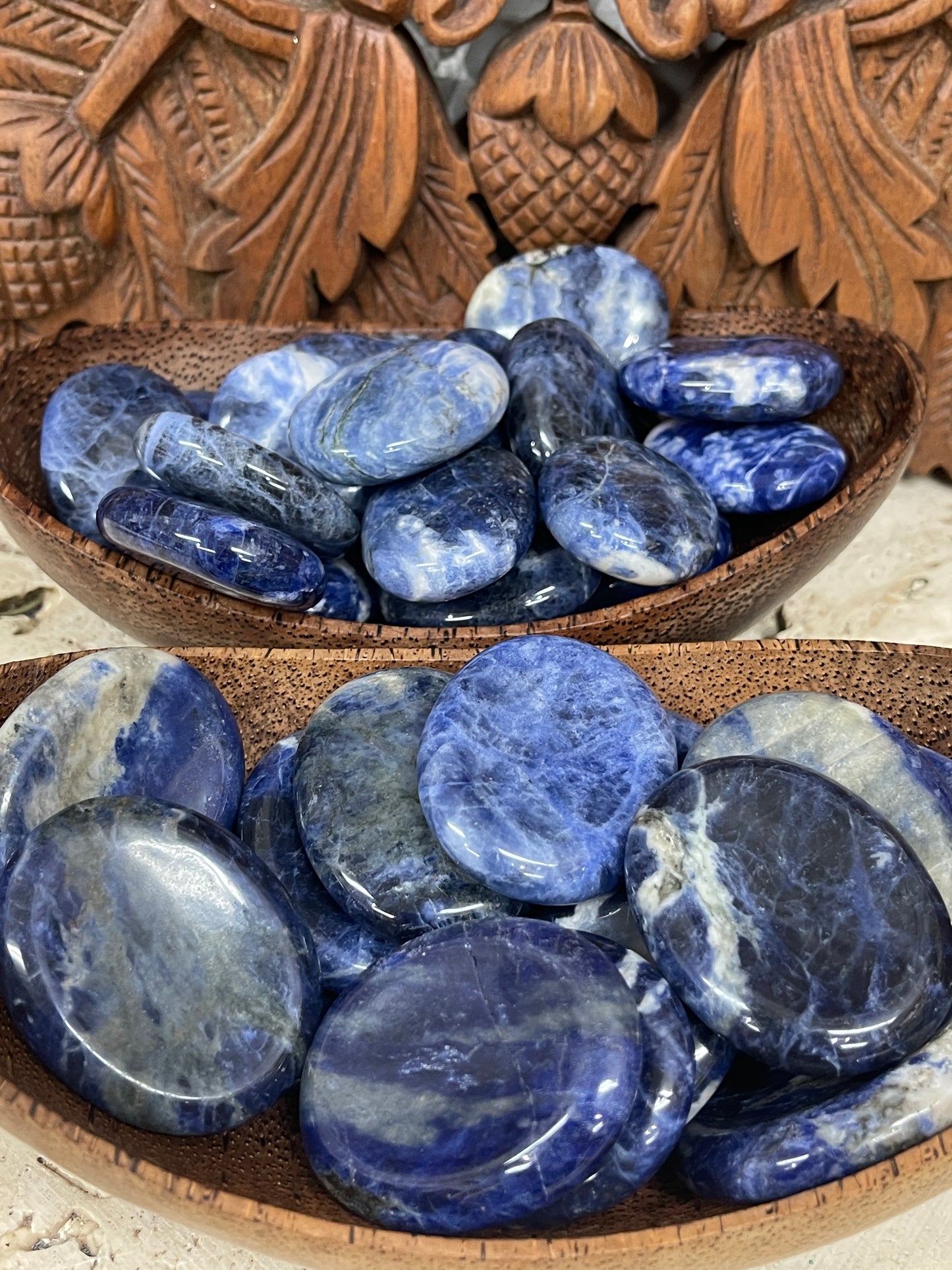 Sodalite Palm Stones