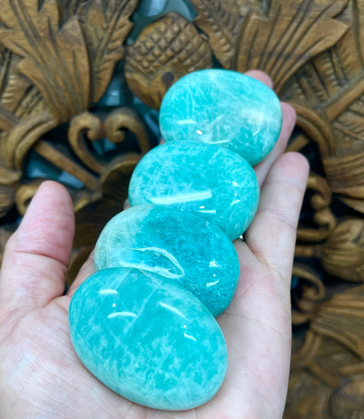 Amazonite Large Palm Stones