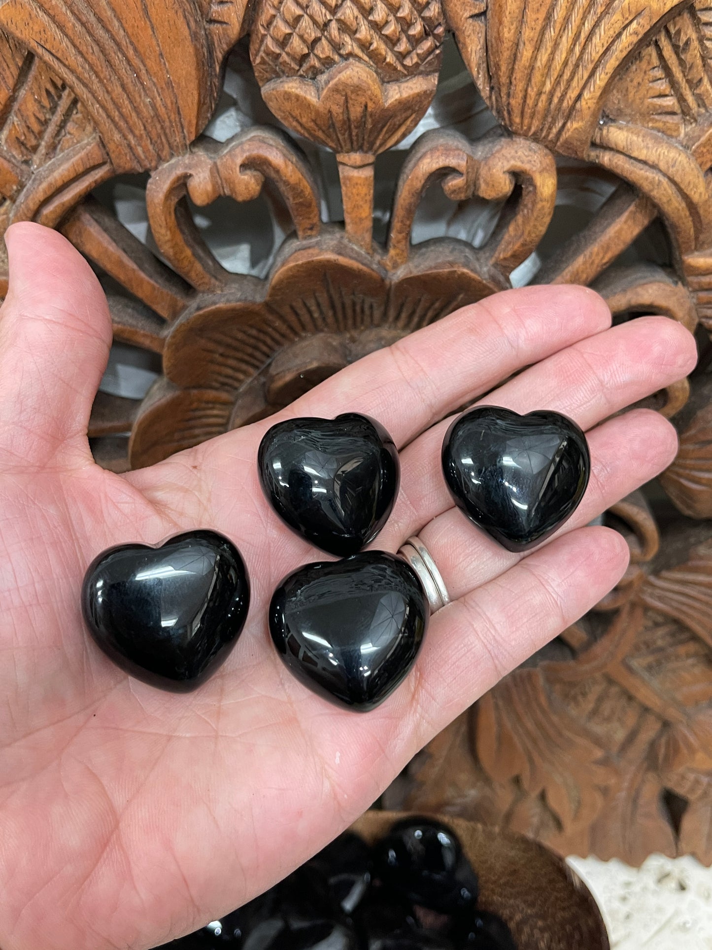 Black Obsidian Hearts