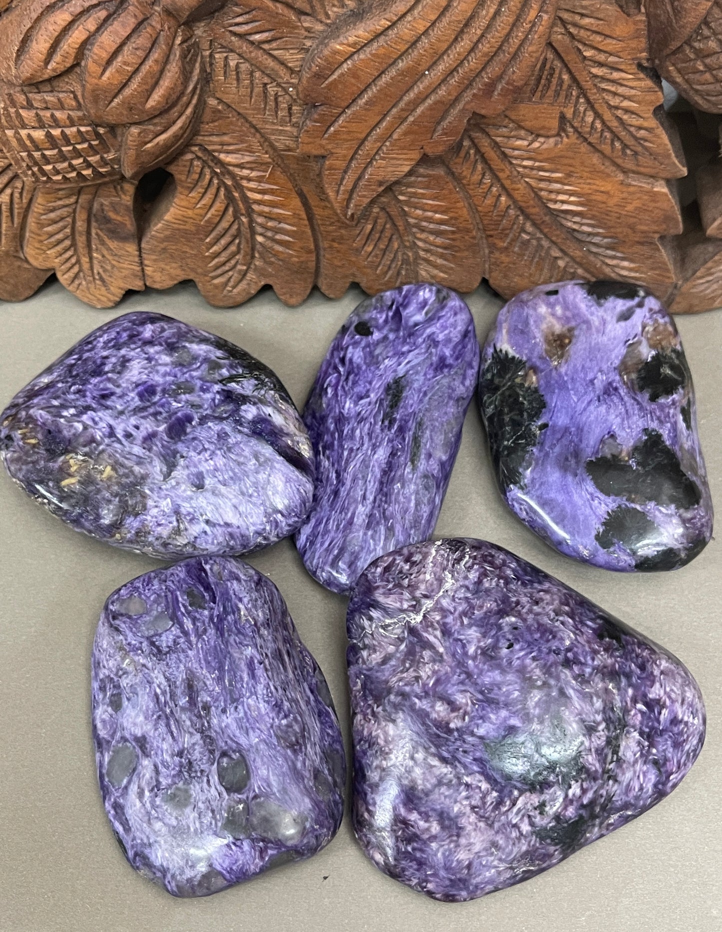 Charoite Smooth Flat Stones