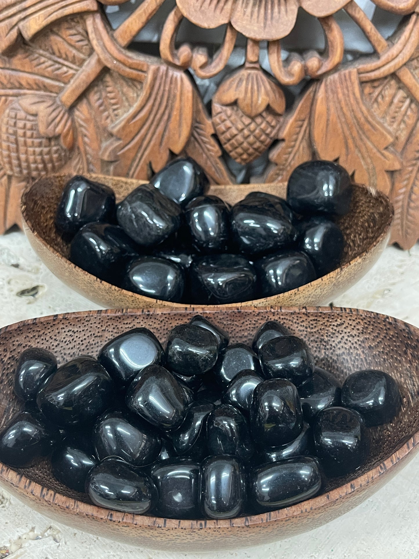 Black Obsidian Tumbles