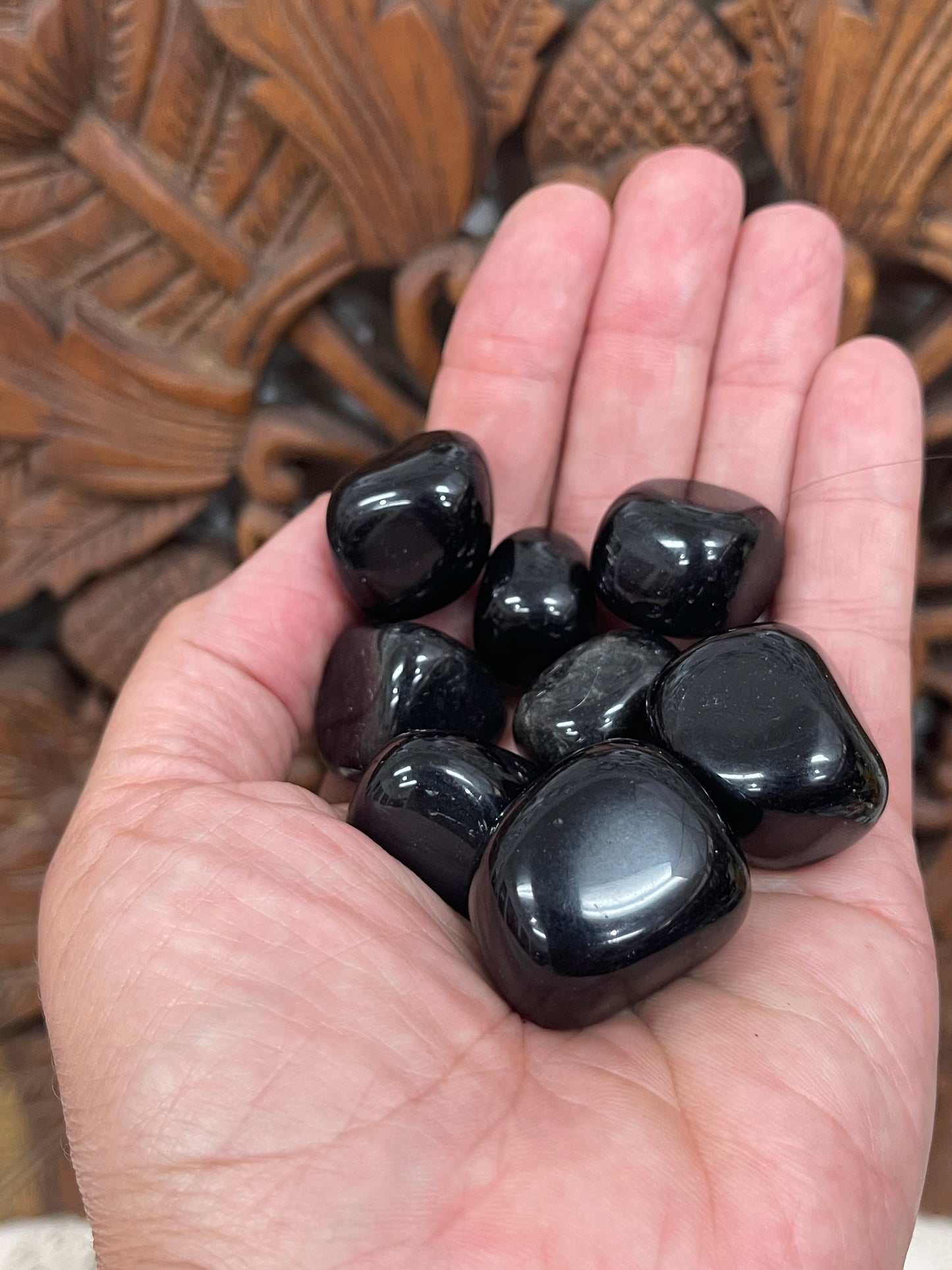 Black Obsidian Tumbled Stones from Mexico - 2 sizes