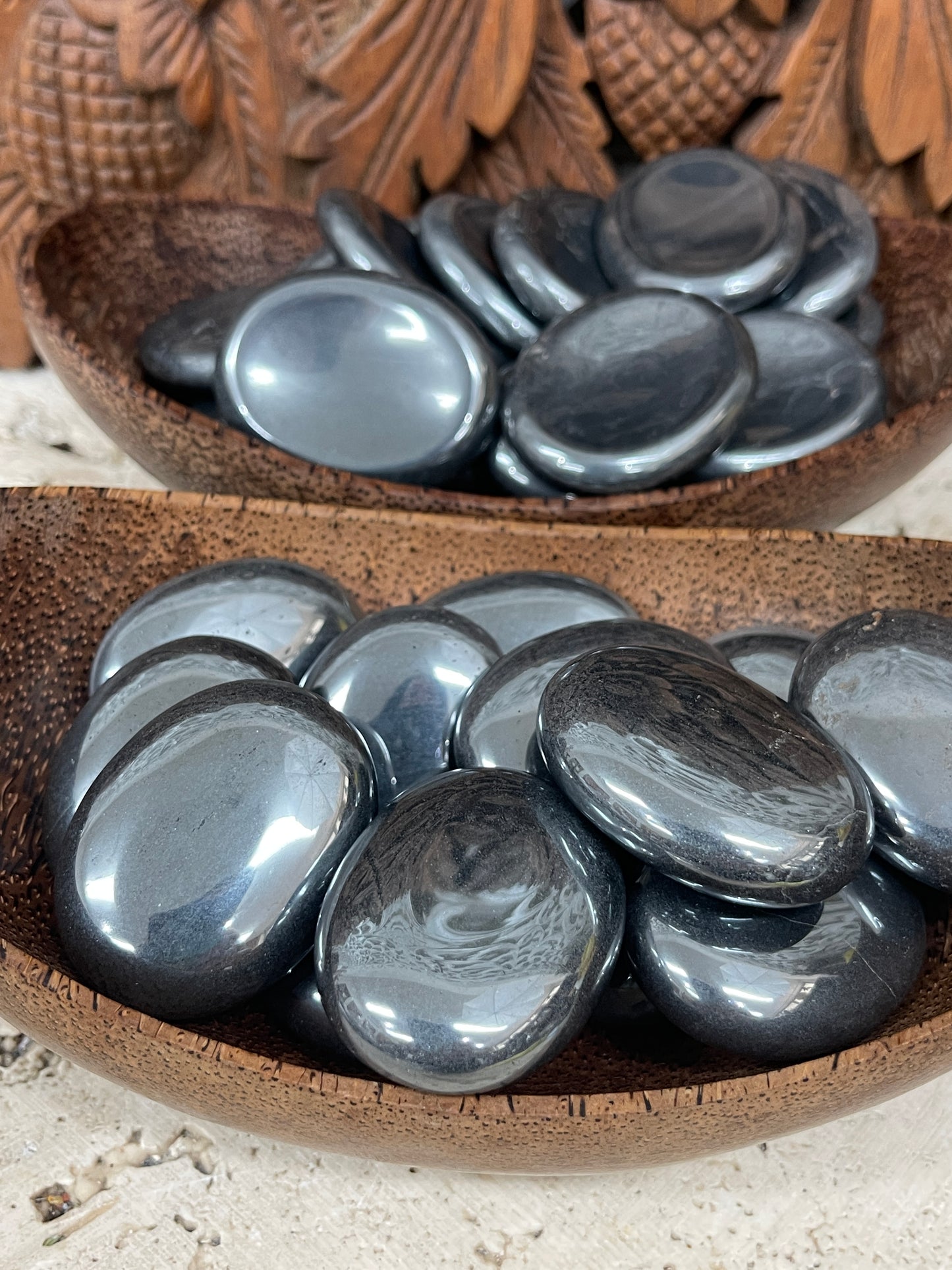 Hematite Palm Stones & Worry Stones