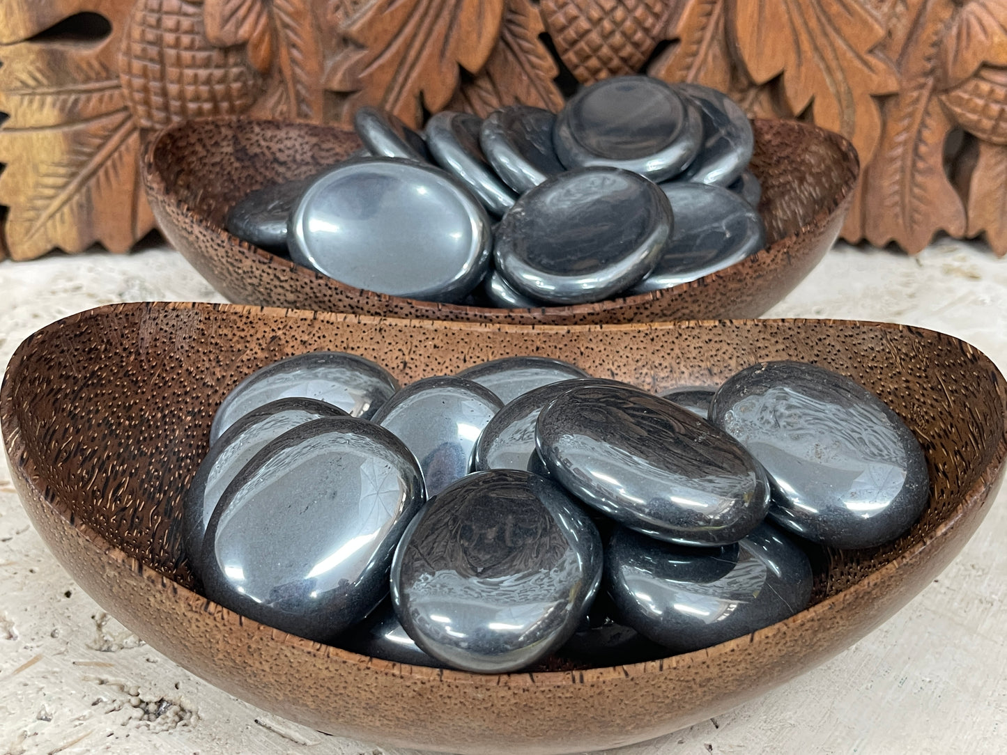 Hematite Palm Stones & Worry Stones