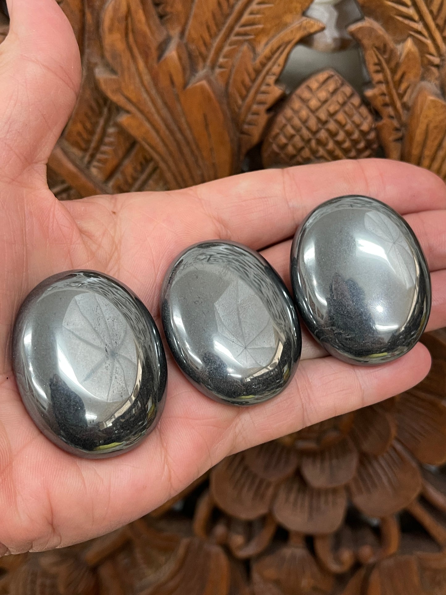 Hematite Palm Stones & Worry Stones