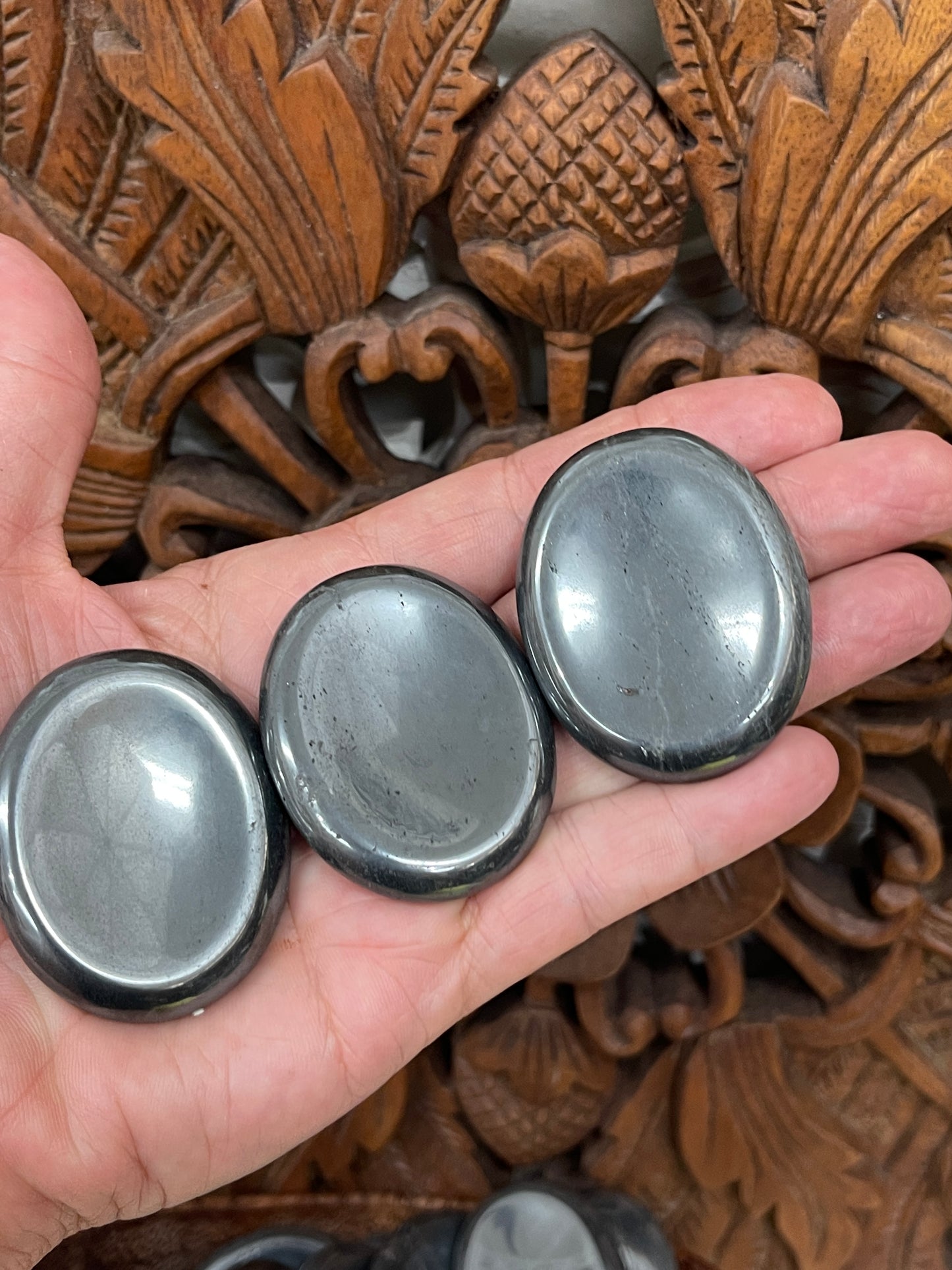 Hematite Palm Stones & Worry Stones