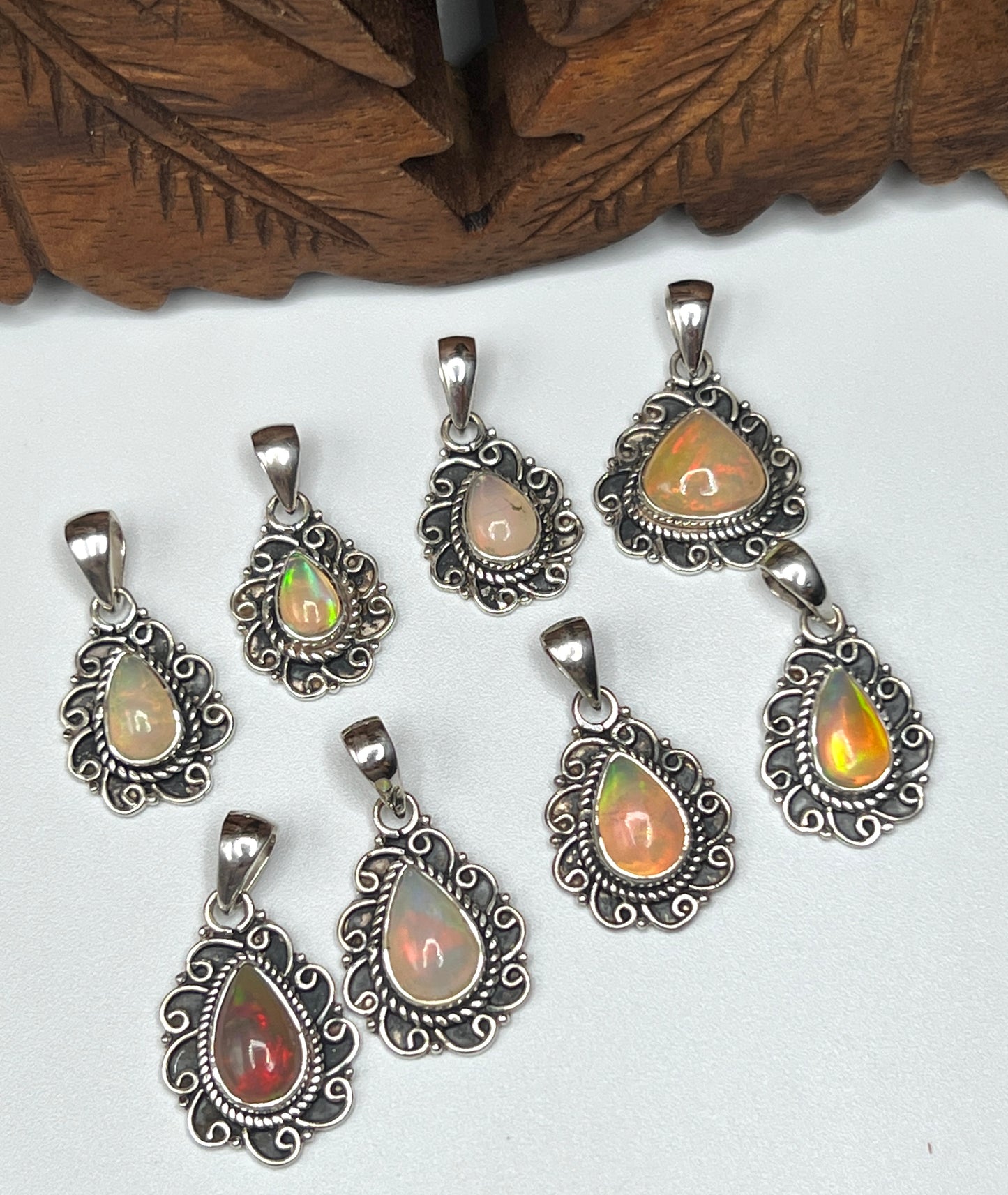 Natural Ethiopian Opal Pendants