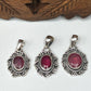 Faceted Ruby Pendants
