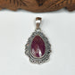 Checker Cut Ruby Pendants