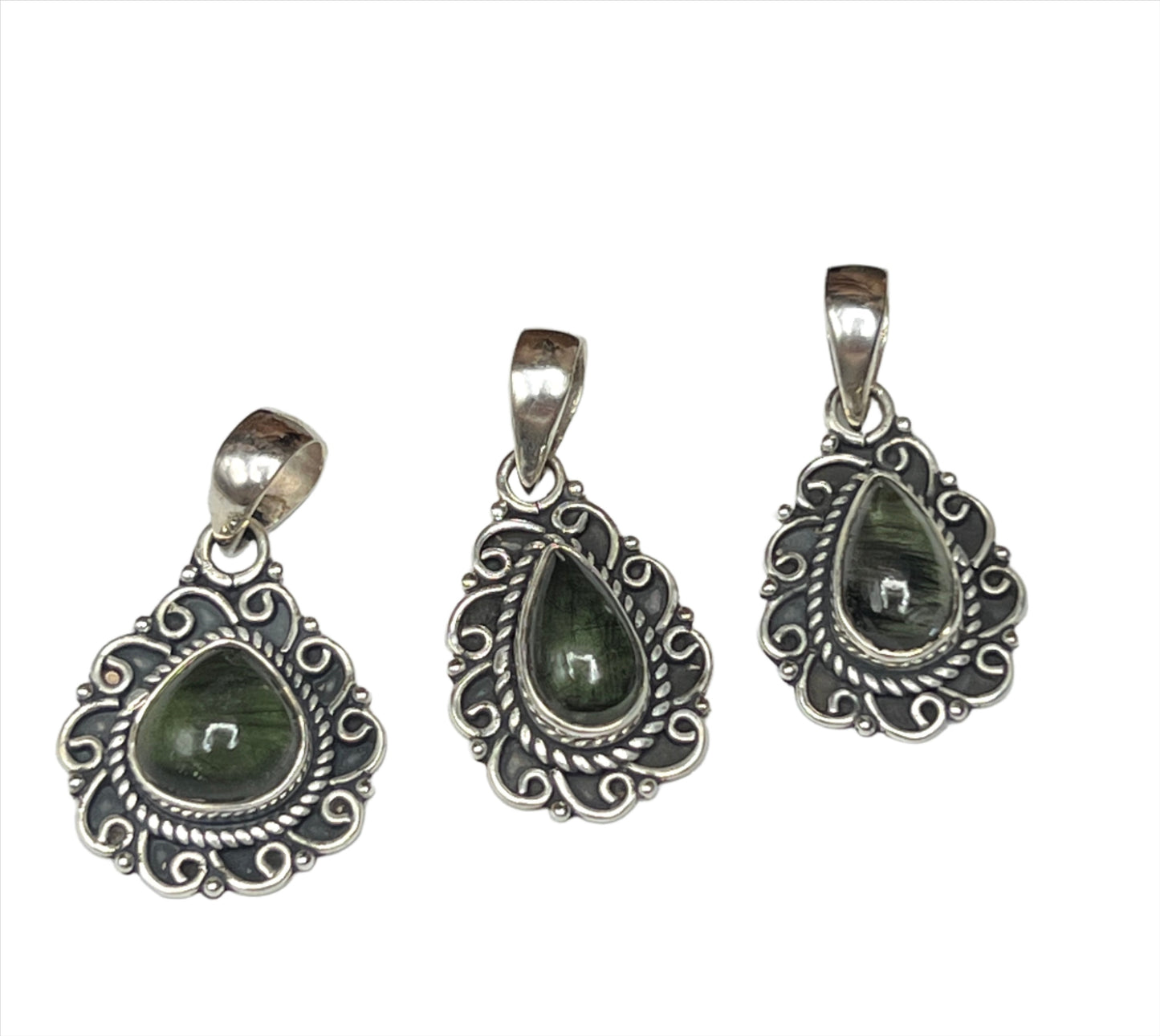 Green Tourmaline Pendants