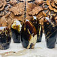 Blue Amber Freeform Mountains From Sumantra, Indonesia