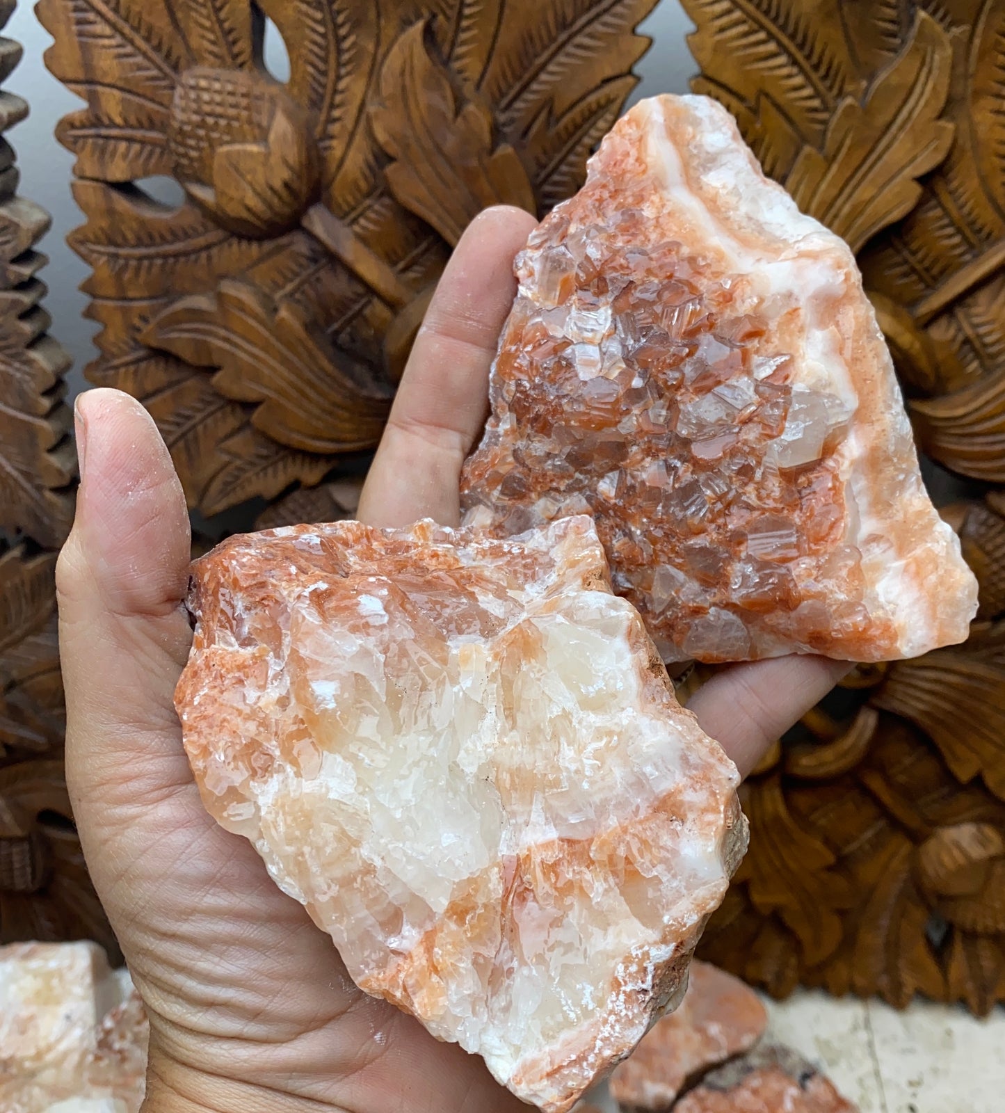 Large Size Red Calcite Chunks - 4 sizes available