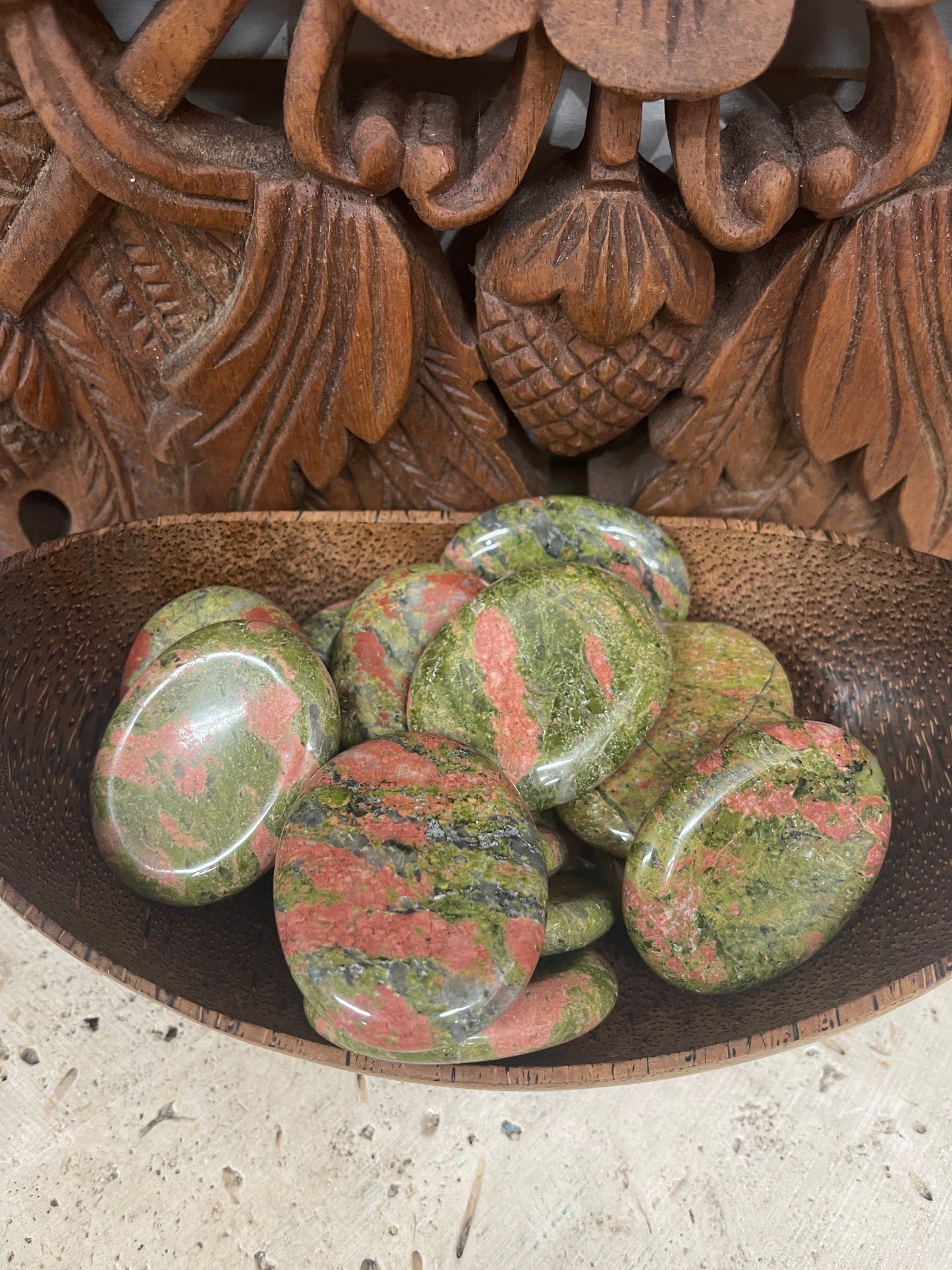 Unakite Palm Stones & Worry Stones