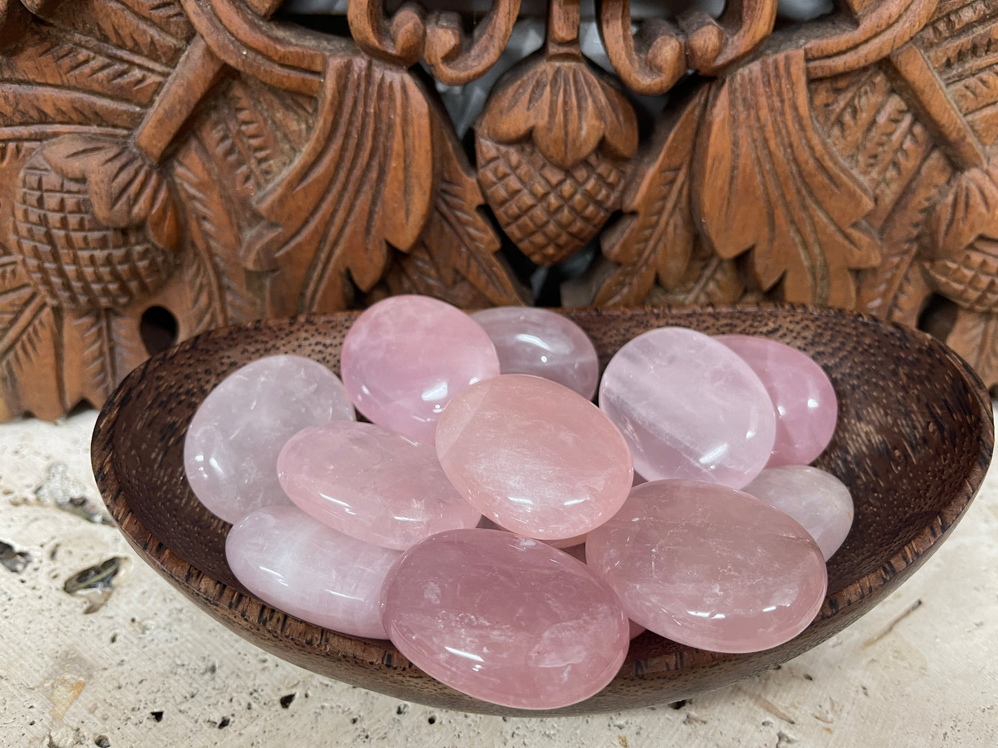 Rose Quartz Palm Stones & Worry Stones