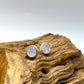Oval Faceted Stud Earrings 10mm