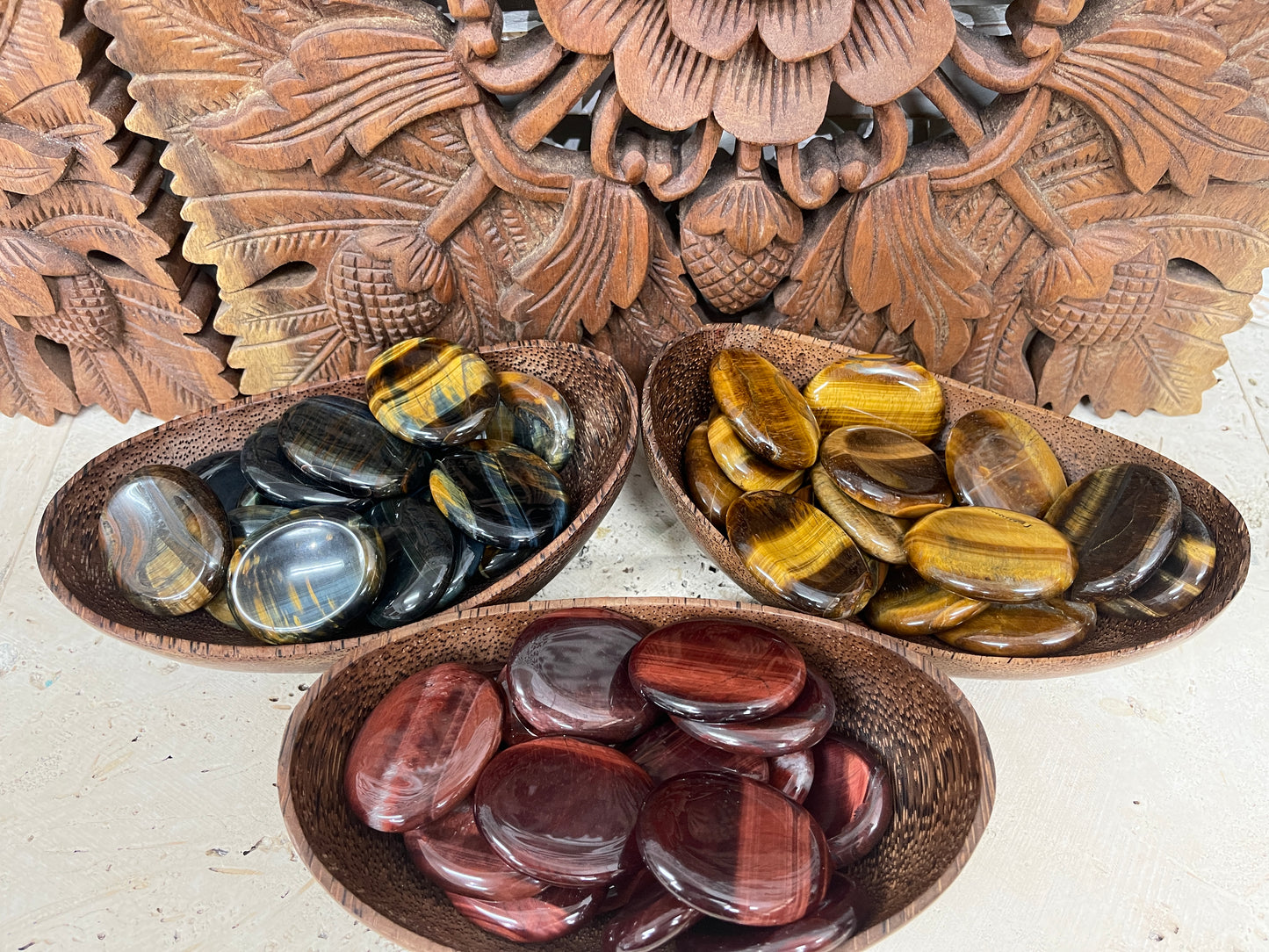 Tigers Eye Worry Stones