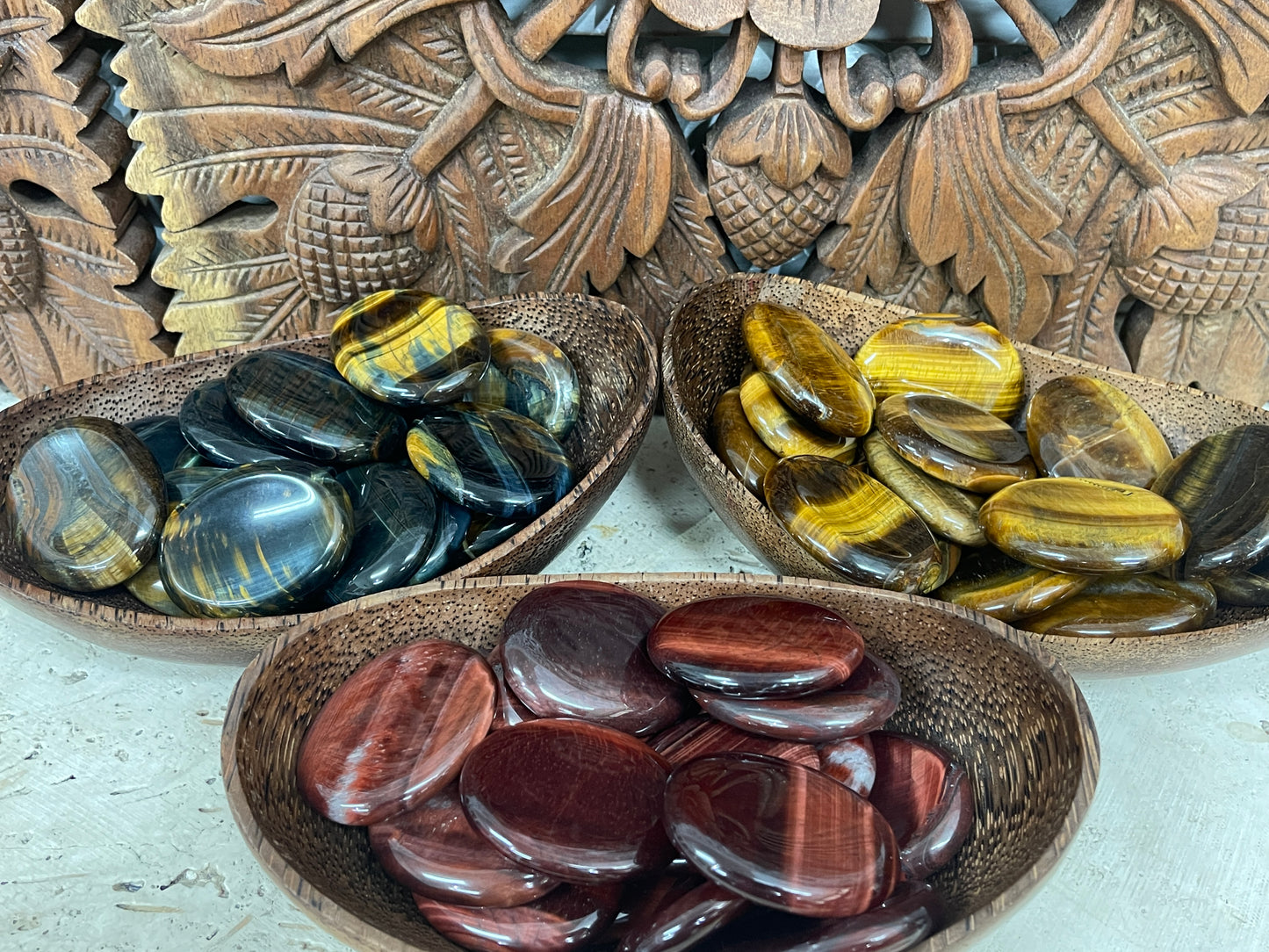 Tigers Eye Worry Stones