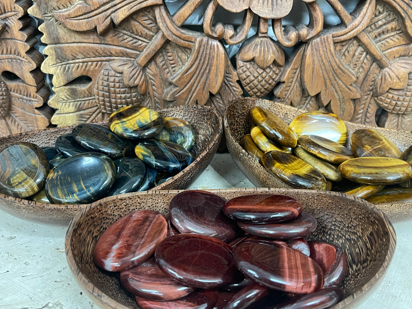 Tigers Eye Worry Stones