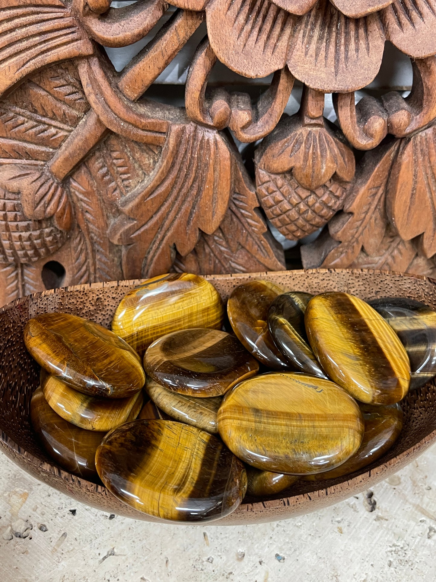 Tigers Eye Worry Stones