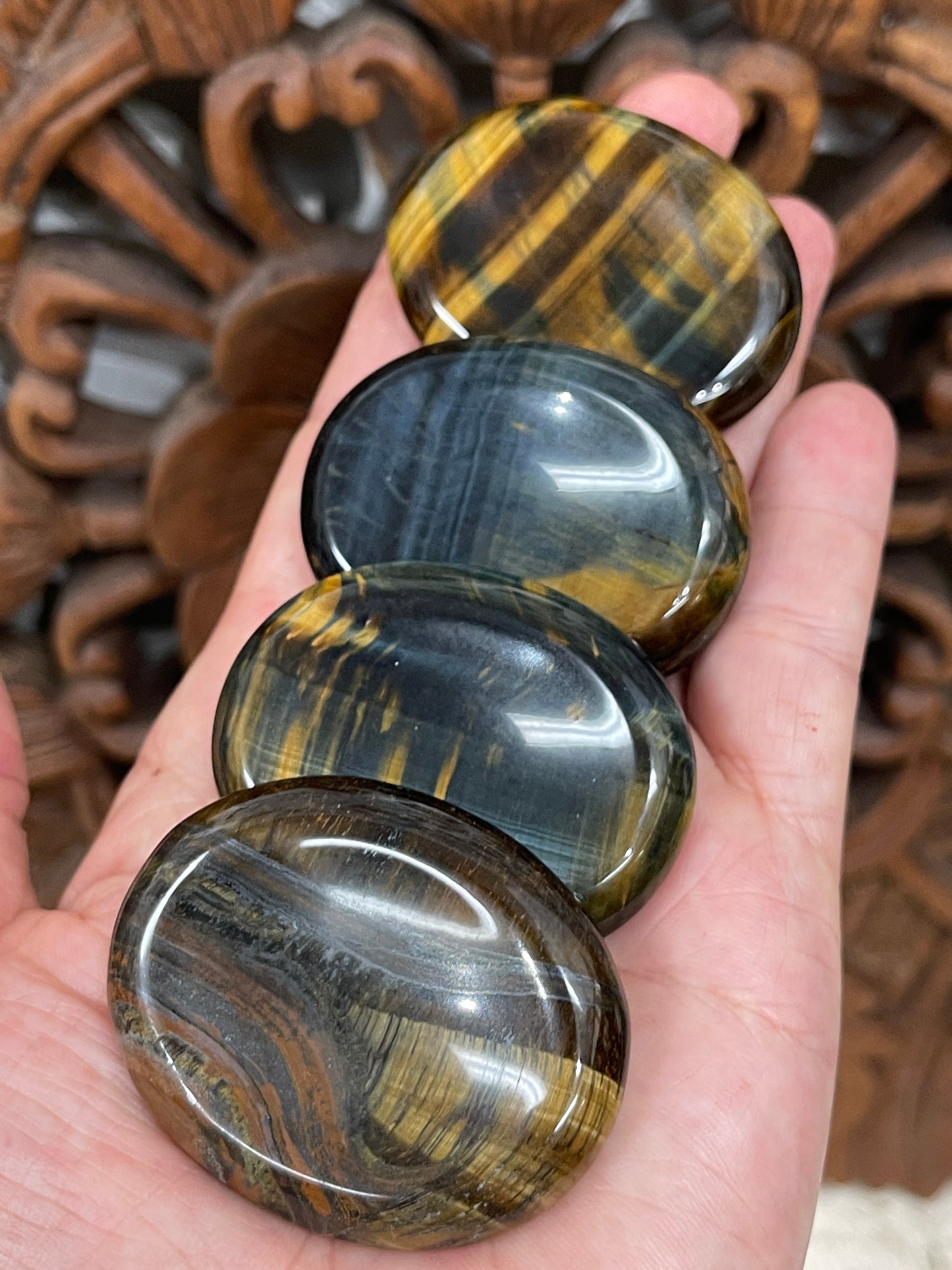 Tigers Eye Worry Stones