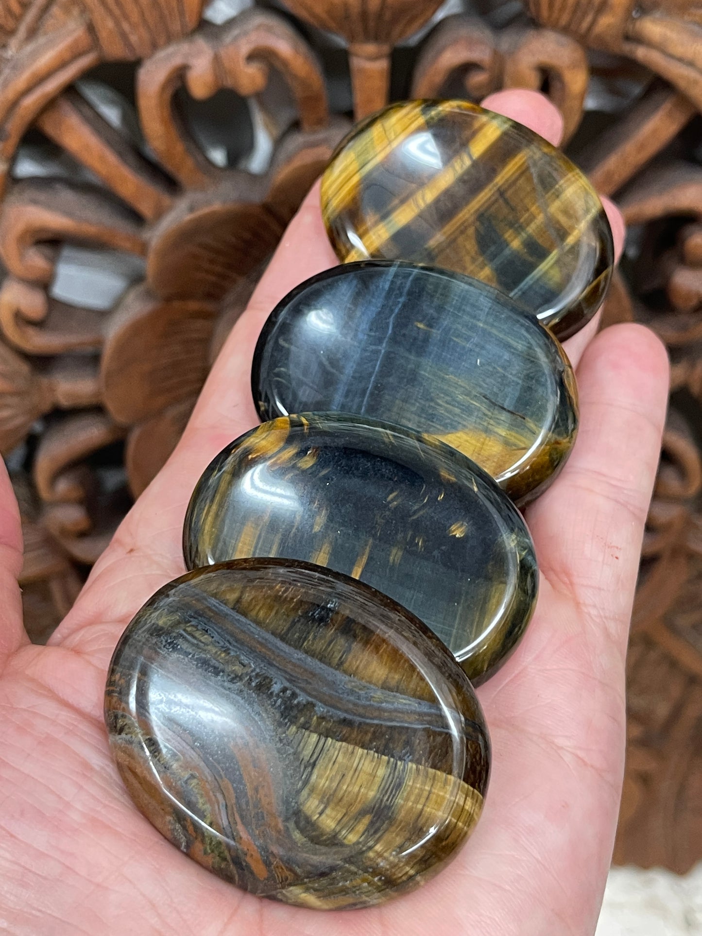 Tigers Eye Worry Stones