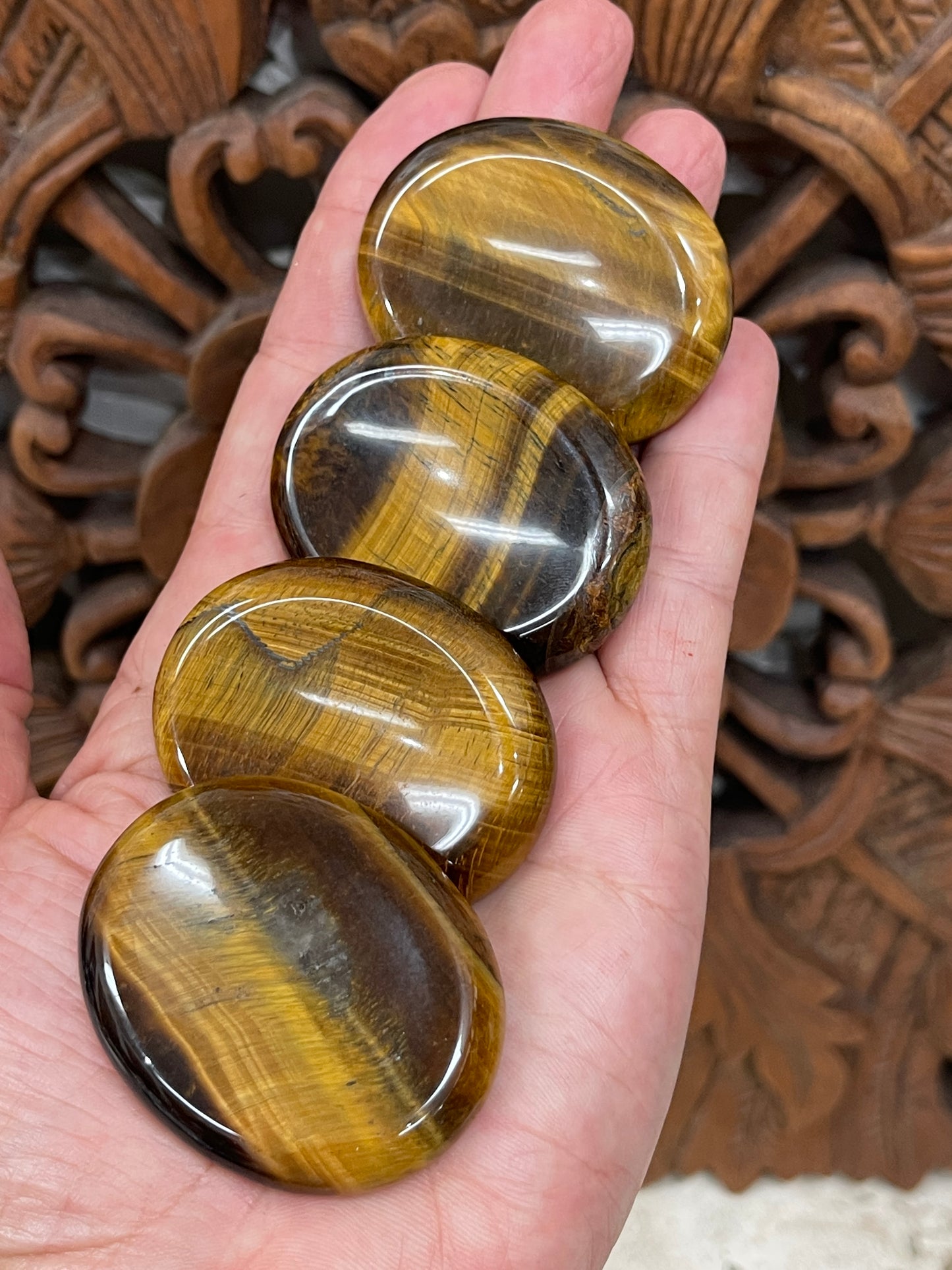 Tigers Eye Worry Stones