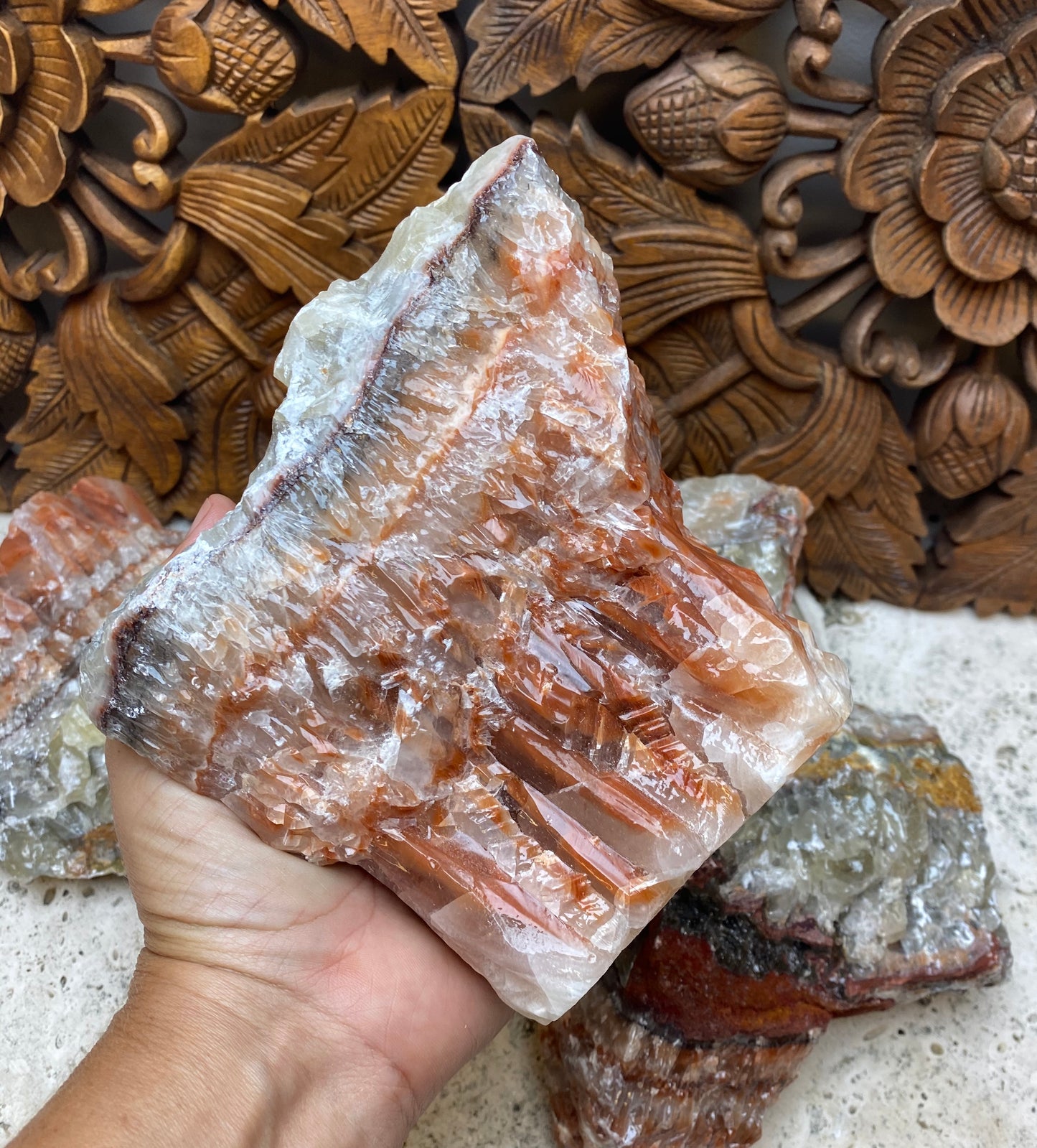 XXLarge Size Red Calcite Chunks - 3 sizes available