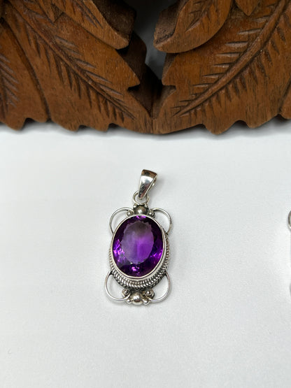Natural Large Stone African Amethyst Pendants