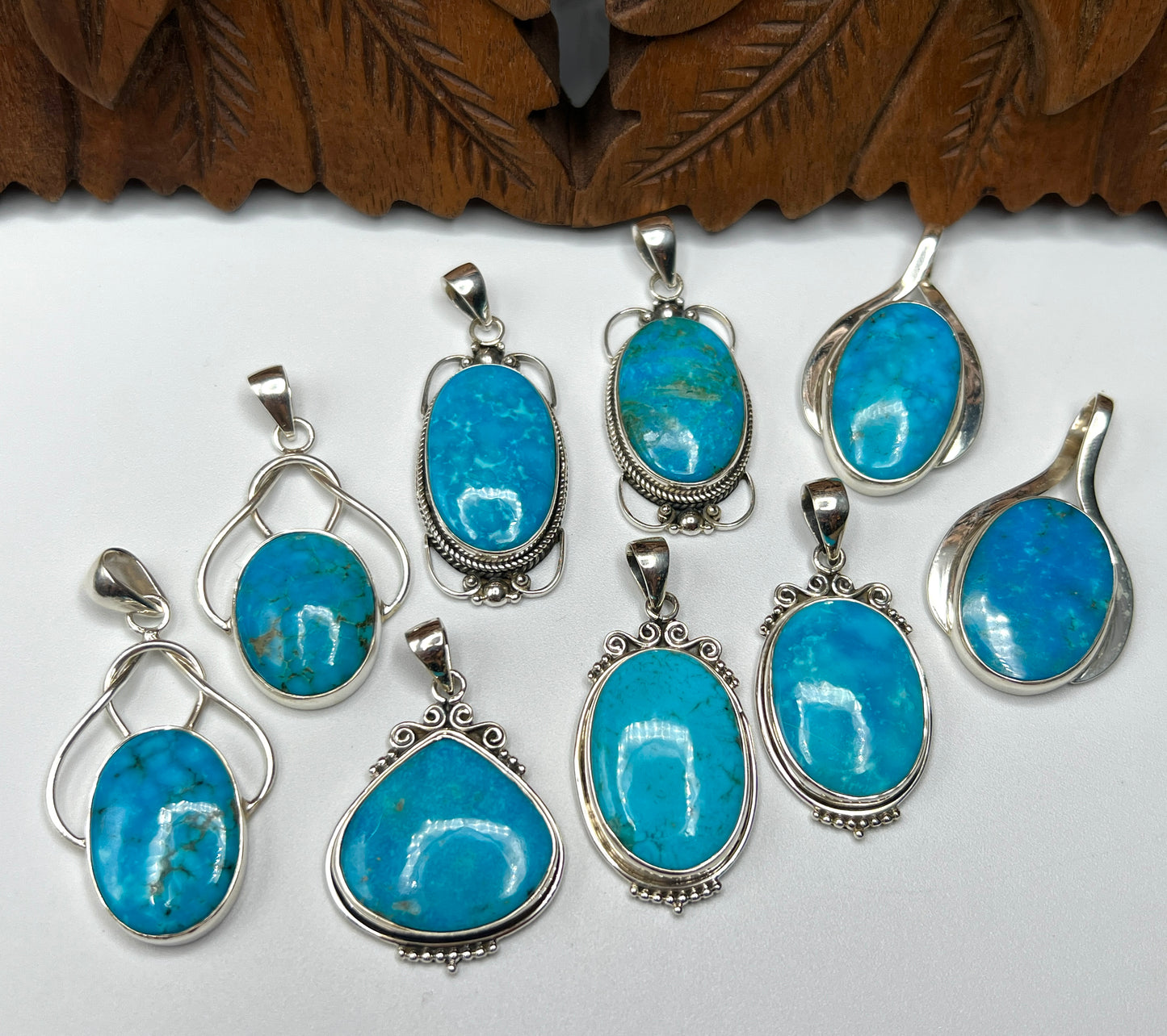 Natural Iranian Turquoise Pendants