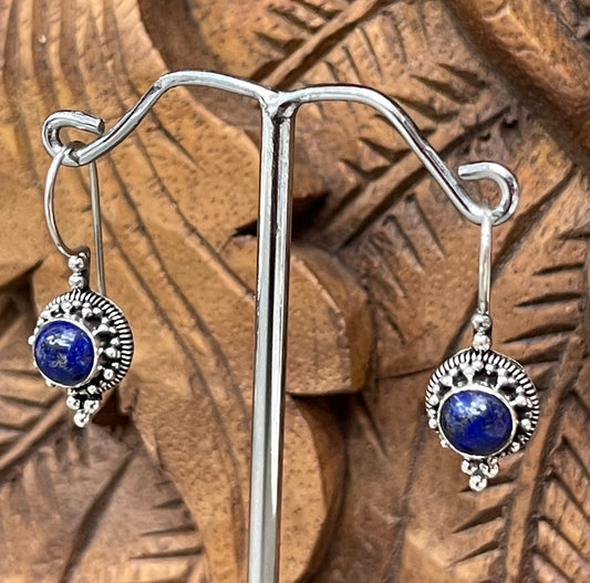 Balinese Lapis Lazuli Earrings