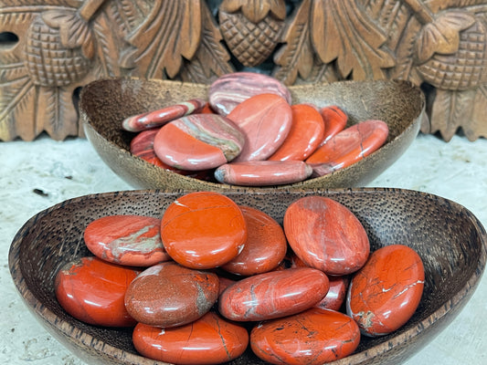 Red Jasper Palm Stones & Worry Stones