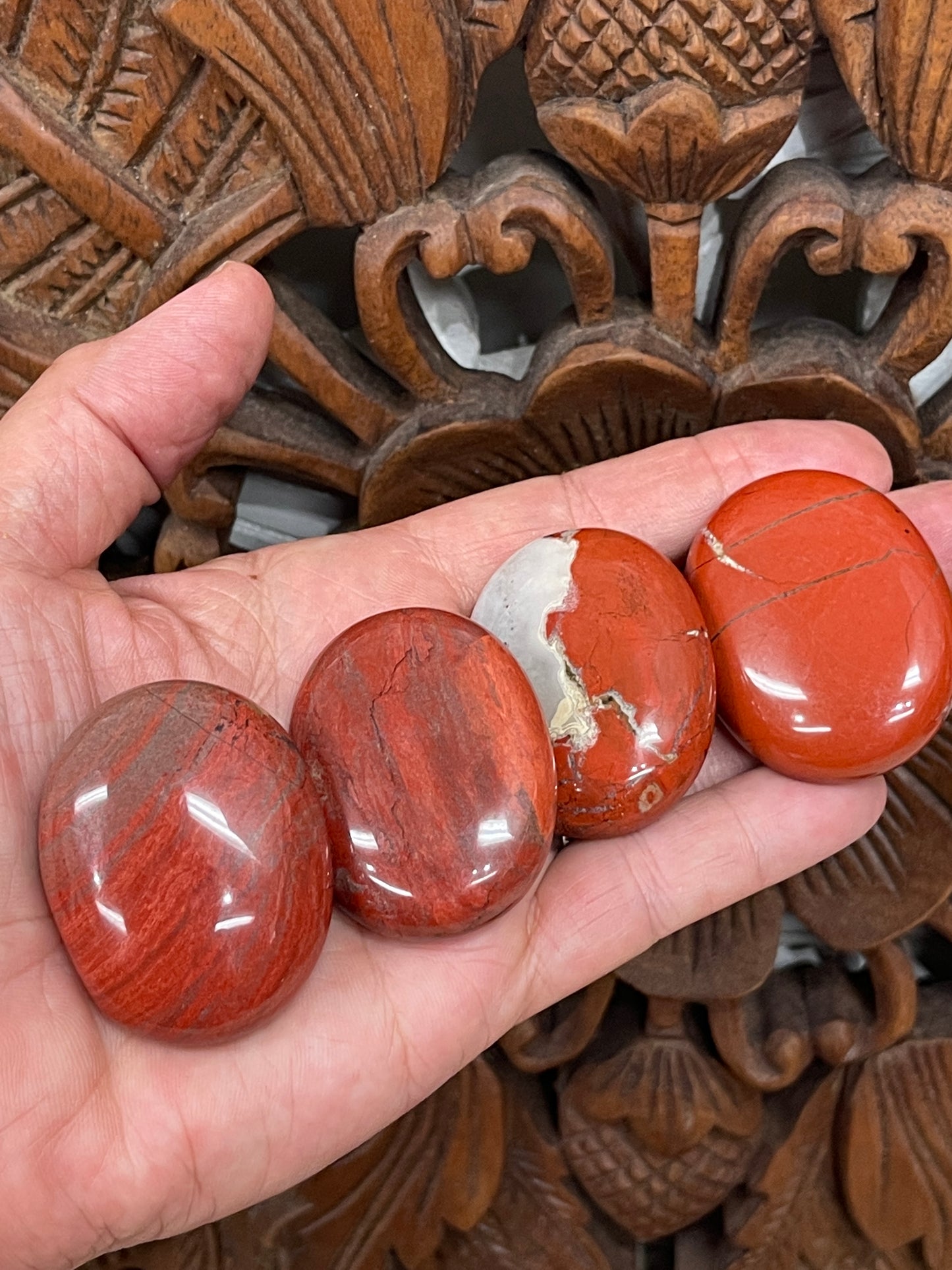 Red Jasper Palm Stones & Worry Stones