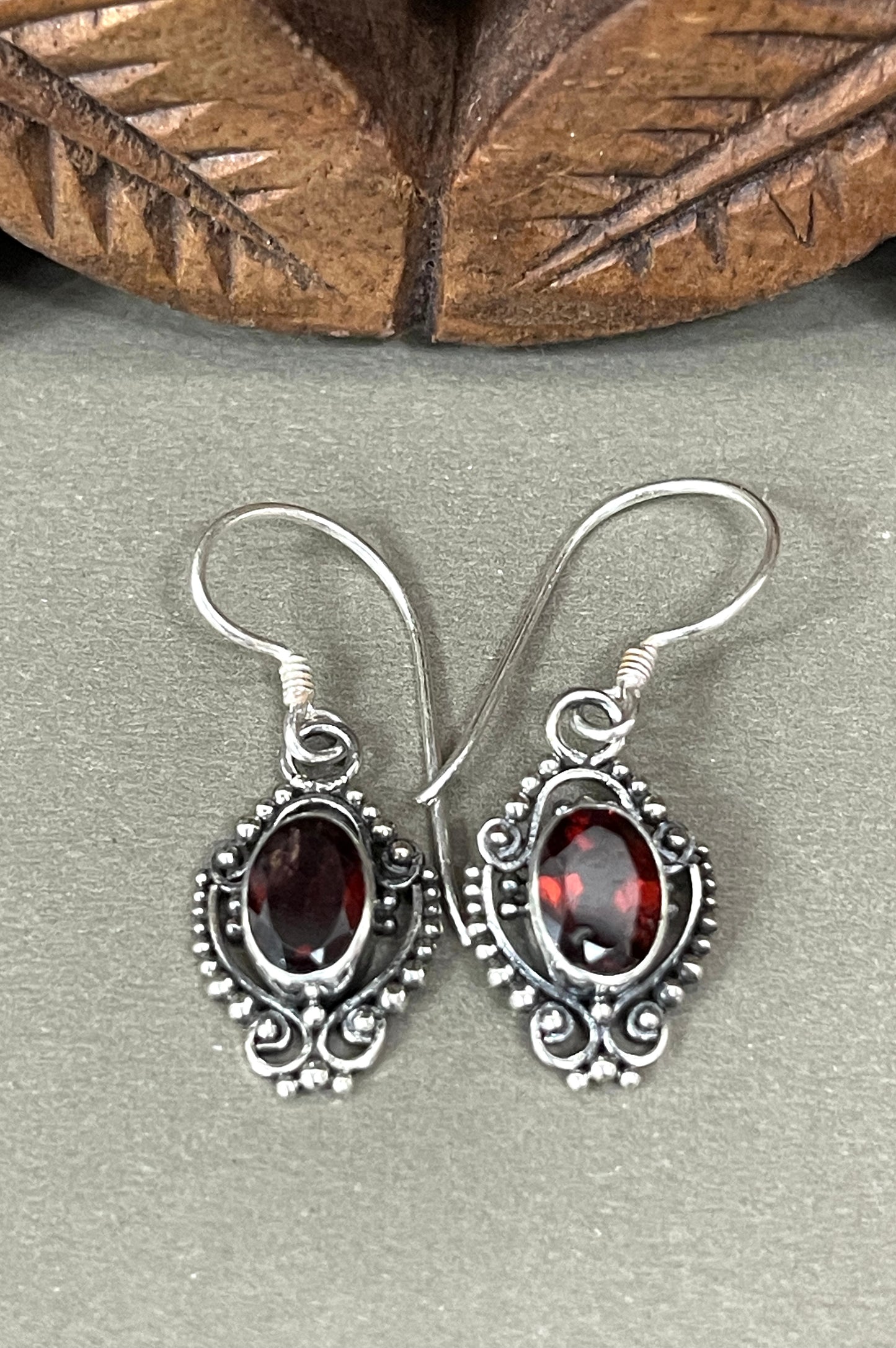 Balinese Silver Earrings | 3 Stones