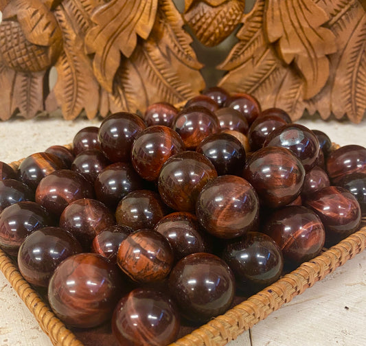 Red Tigers Eye Spheres