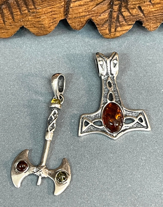 Amber Thors Hammer Pendants - 2 styles Available