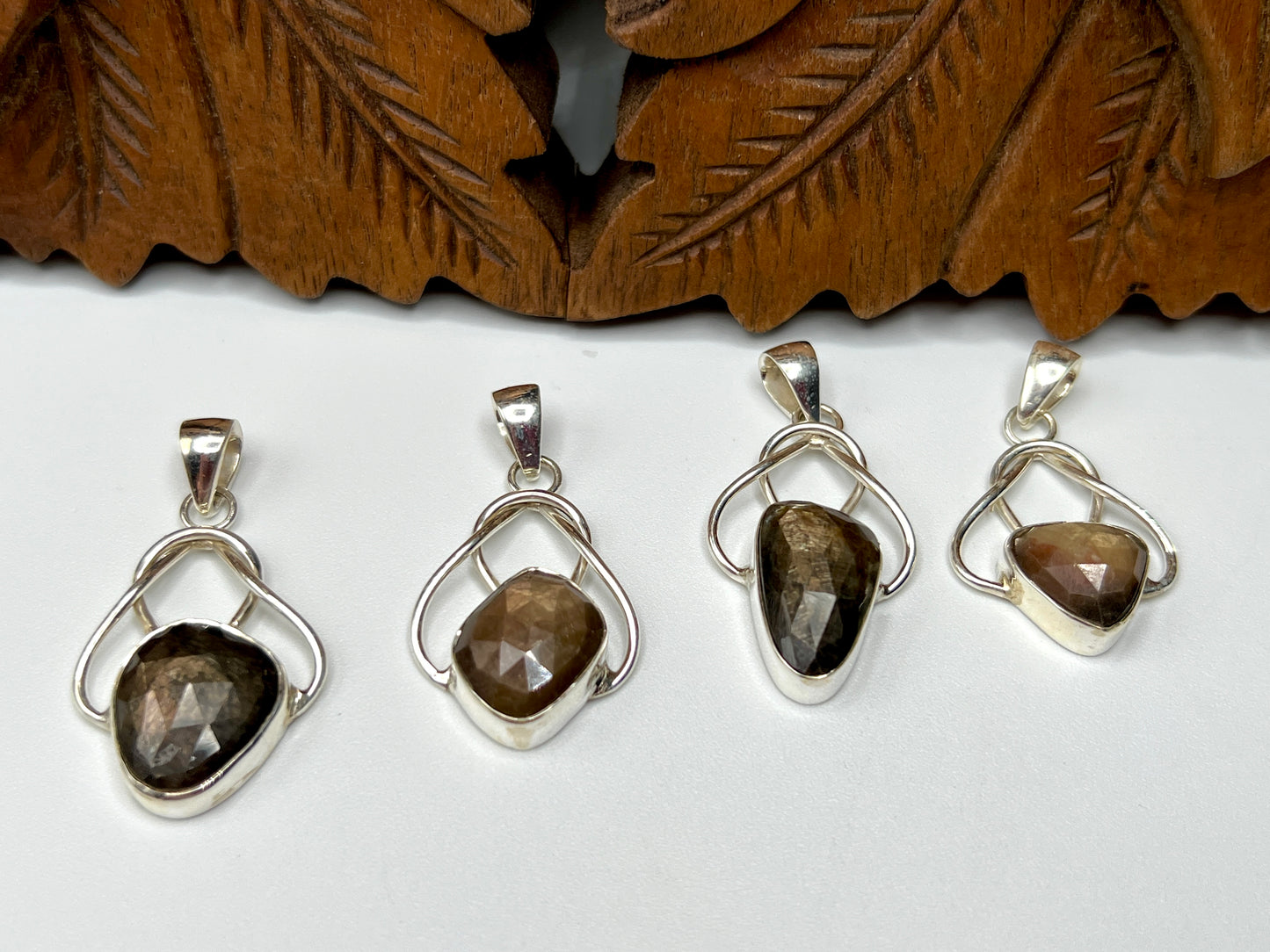 Natural Golden Moonstone Pendants